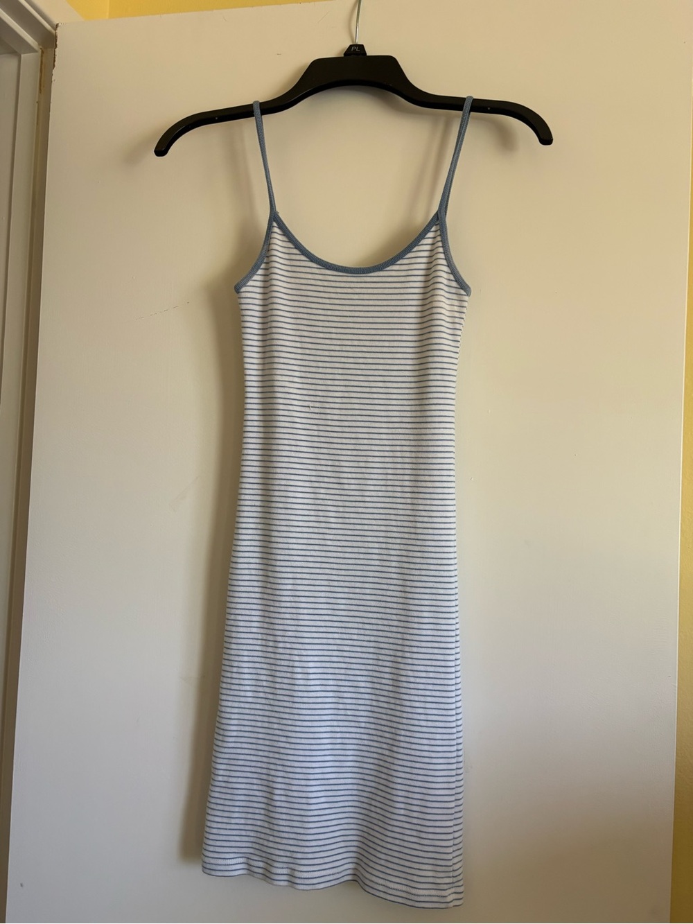 Brandy Melville Blue and White Striped Mini Dress